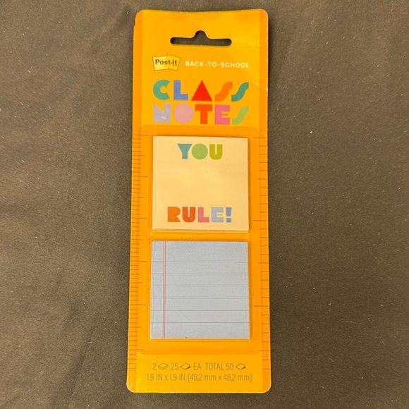 Class Notes Sticky Notes Set - Multicolor - Picture 1 of 2